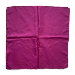 Women's Vintage Deep Pink Solid Silk Neck / Head Scarf